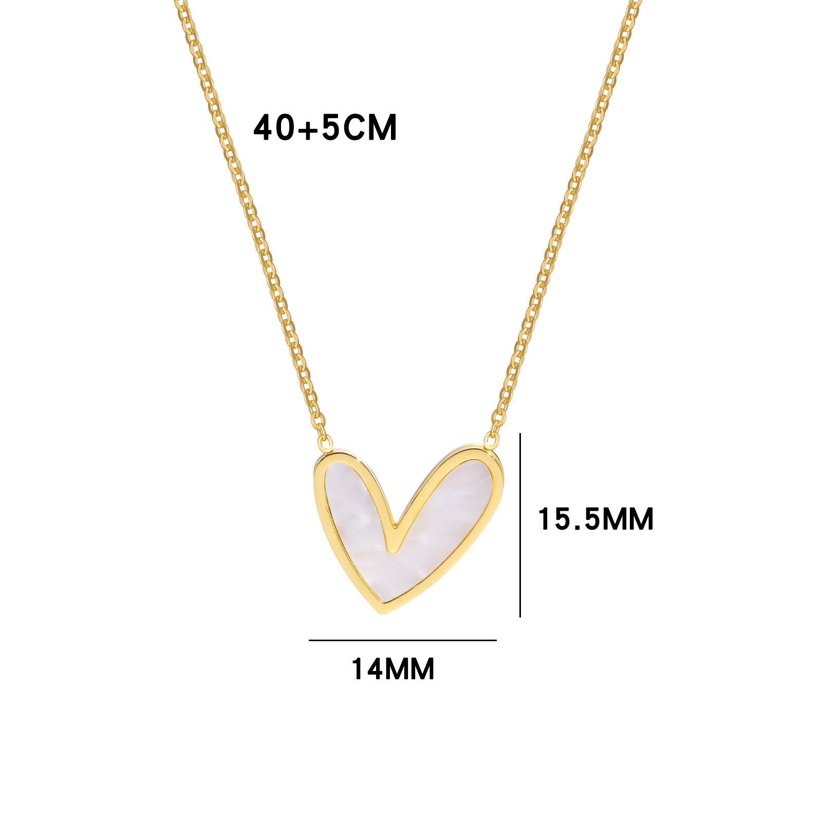 Wholesale Shell Love Titanium Steel Irregular Necklace Clavicle Chain